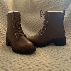 Brown Combat Boots